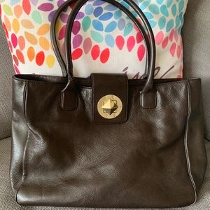Kate Spade Chocolate Leather Handbag, Gently Used